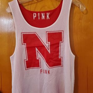 Sz M VS Pink Reversible Husker Jersey Tank